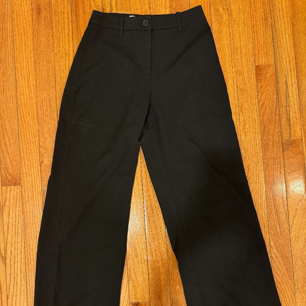 BERSHKA Black Wide-Leg Pants